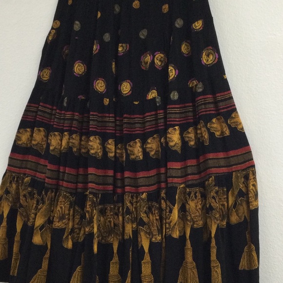 Carole Little Black and Gold Bubble Midi Skirt - Picture 2 of 6